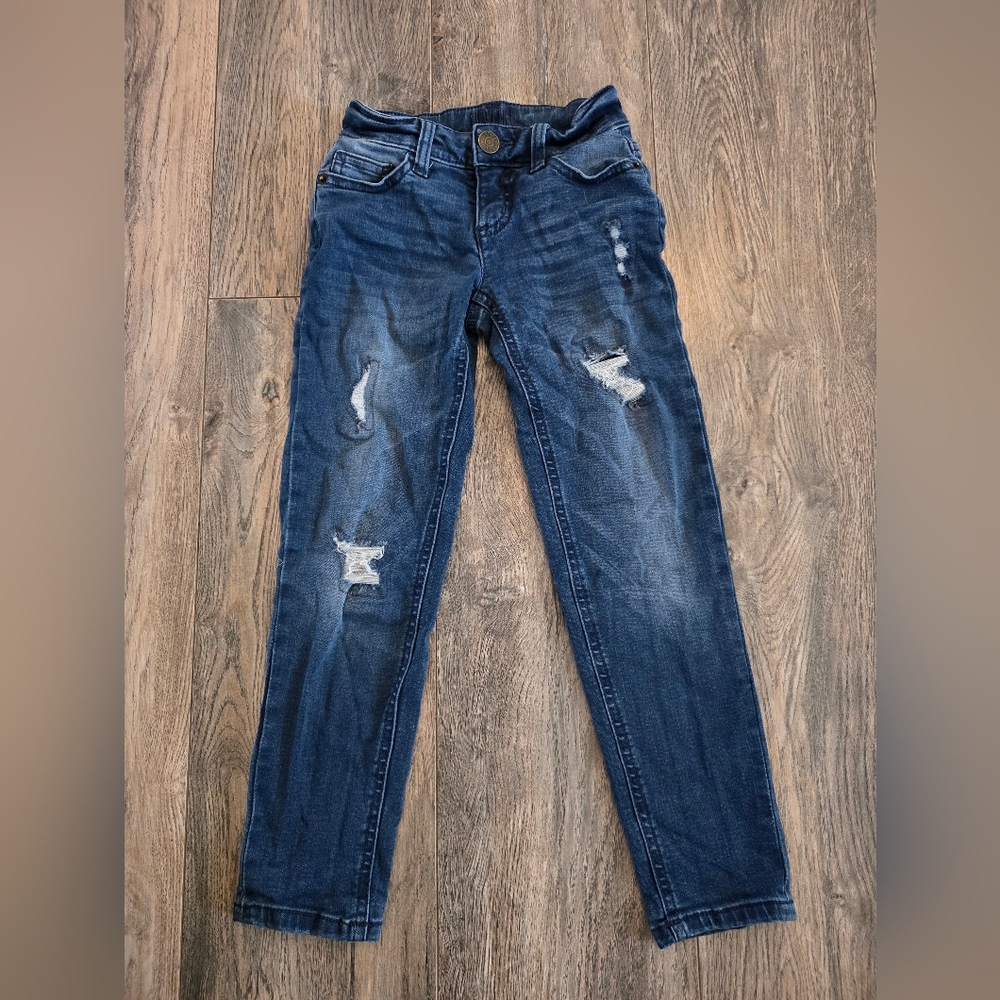 Justice Girls Jeans With Distressing